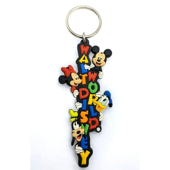 Disney Accessories - VTG Disney Walt Disney World Keychain Mickey Mouse Minnie Donald Duck Goofy Dog